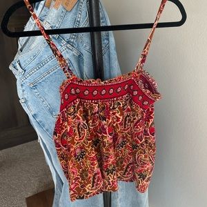 Floral Babydoll Crop Top Tank